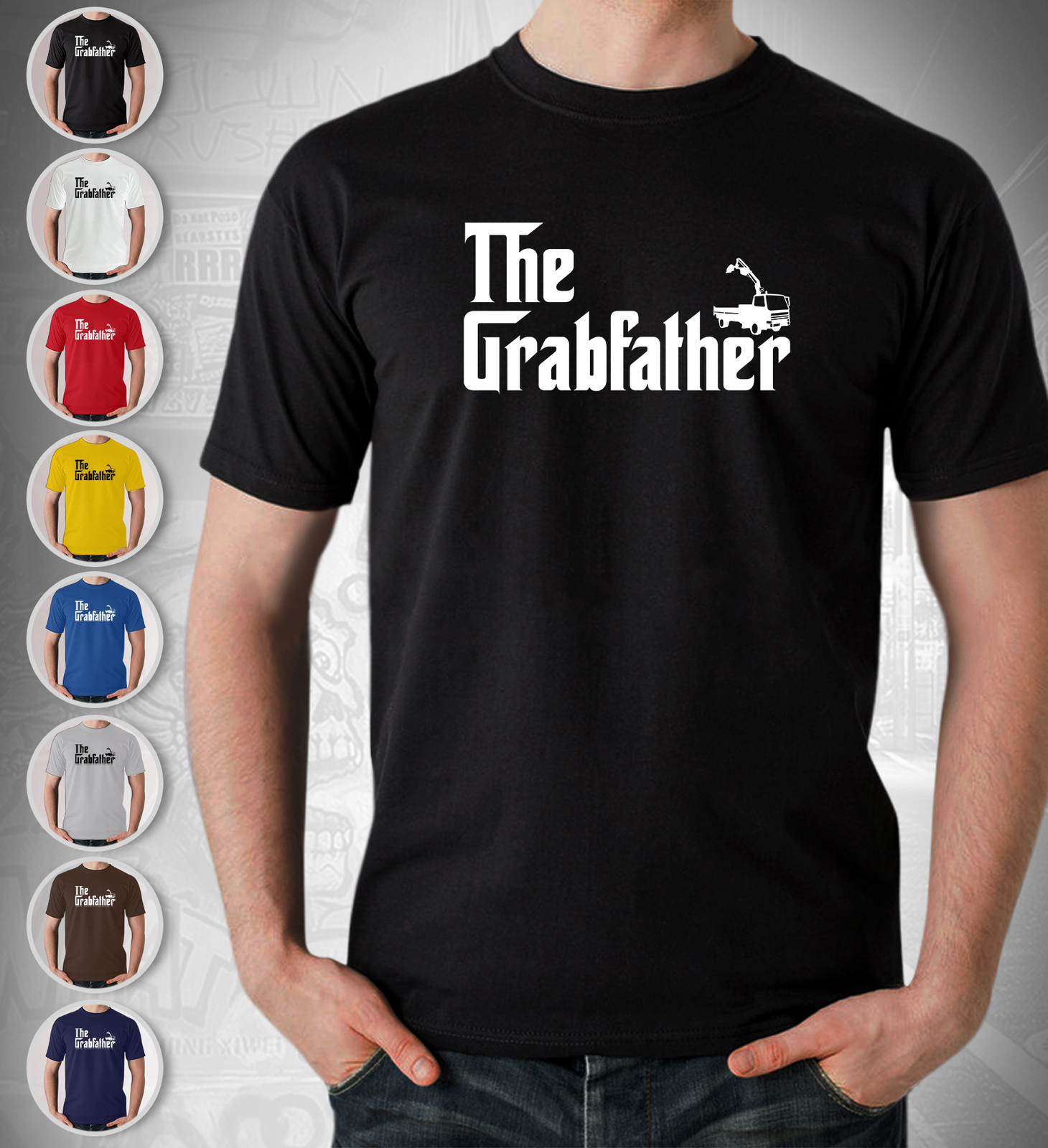 ALTRA Maglietta The Grabfather Grabfather Autista Camion Costruttori Regalo Mercante