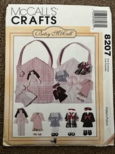 McAll Pattern 8207 Uncut Betsy McCall Flat Fabric Doll Clothes Carrying Case