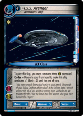 Star Trek 2E: I.S.S. Avenger, Admiral's Ship [Ungraded] In a Mirror Darkly STCCG