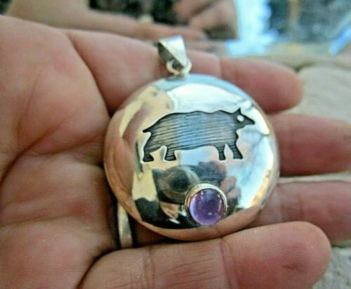 Gioielli etnici e tribali in argento con pietra principale ametista