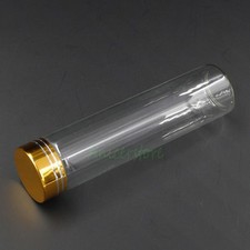 60ml 120mm x 30mm  Empty Clear Glass Bottle Display Storage Vials Gold Cap