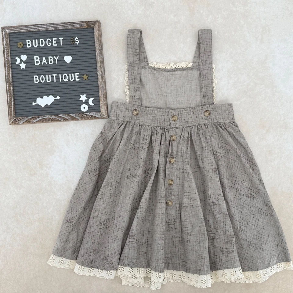 MUSTARD PIE Lace Trim Jumper Dress Size 8 - Изображение 3 из 3