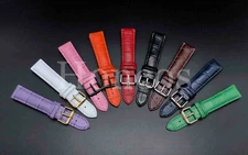 18mm Genuine Leather Watch Band Strap Interchangeable Replacement Womens Mens