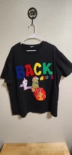 yama mens  "back woods"  unique  t-shirt 3xl colorful textured print/ Black
