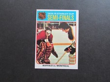 1975-76 Topps Hockey Card #3 74-75 Stanley Cup Semi-Finals Buffalo vs. Montreal