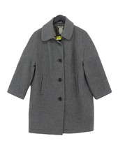 Gap Women's Coat Uk 16 Grey Wool With Linen, Other, Polyester Overcoat