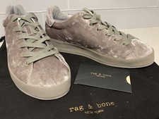 New rag bone rb1 Low Top Velvet Sneakers Dove Gray Women s US Sz 6 EU 36 325