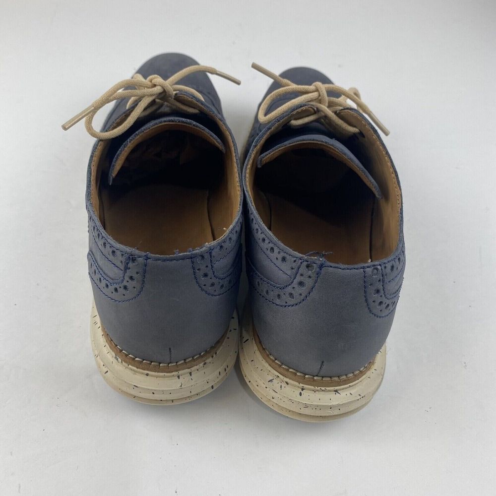Cole Haan Lunargrand Suede Wingtip Oxford Shoes Blue Gray  display picture 3