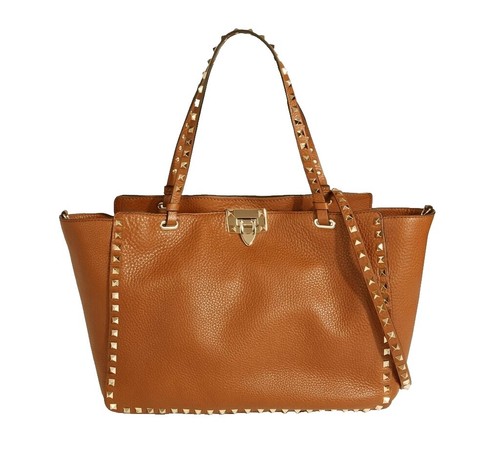 ハンドバッグ VALENTINO TWO-TONE CANVAS MEDIUM ROCKSTUD HANDBAG Valentino Garavani Two-tone Canvas Medium Rockstud Handbag