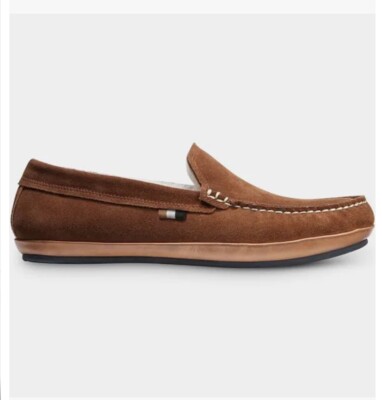 Allen Edmonds Edison Men's Slippers Venetian Shearling Shoes Brown