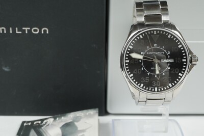 *EXC+5 [Video] HAMILTON Khaki Aviation Pilot Day Date H64611135 From JAPAN