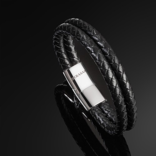 SERASAR, „Double“ Lederarmband für Männer, Geburtstagsgeschenk für Bruder - Picture 17 of 36