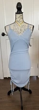 NWT Romwe Blue Body Con Dress Adjustable Length Women’s Size Small US 4