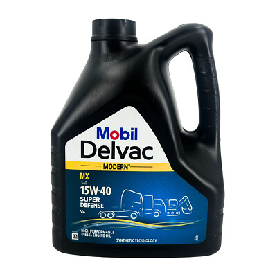 MOBIL Delvac Modern MX 15W-40 Super Defense V4 LKW-Motorenöl, 4 Liter