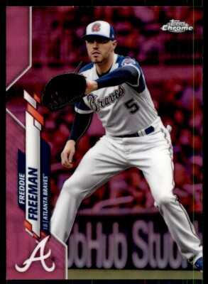 2020 Topps Chrome Pink Refractor Freddie Freeman Atlanta Braves #131 Parallel