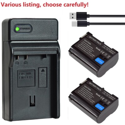EN-EL15 Battery or USB Charger for EN-EL15C Nikon Zf Mirrorless