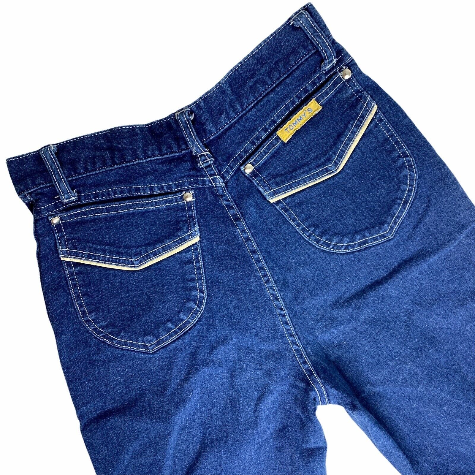 Vintage 1970s High Waisted Jeans Tommy’s Womens Small Hipp Disco 超激安 最大66％オフ