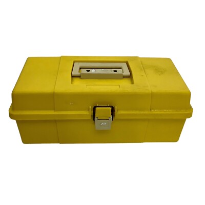 Plano Yellow Fishing Tackle Bait Storage Carrying Plastic Box