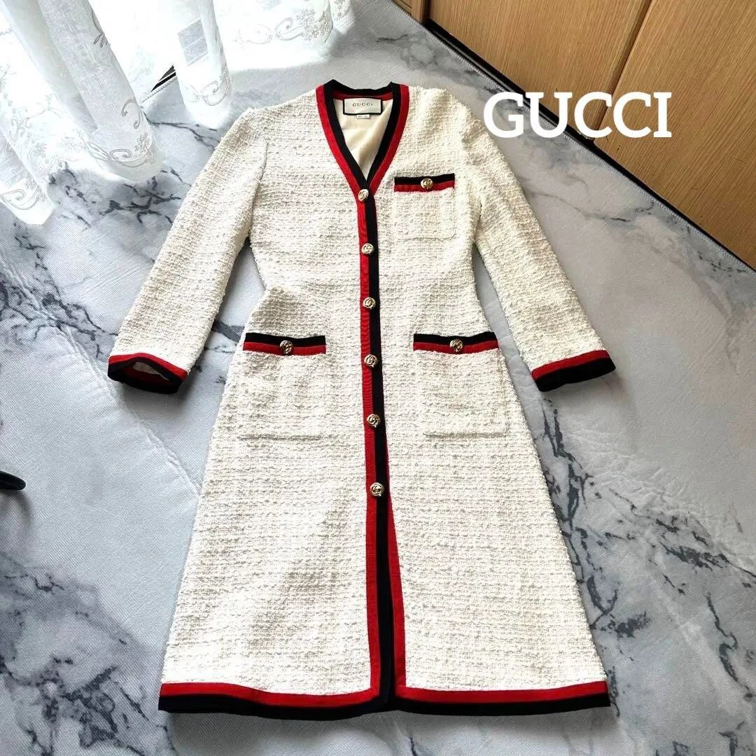 Robe une pièce d'occasion Gucci manches longues femme taille L très rare occasion ex authentique JAPON