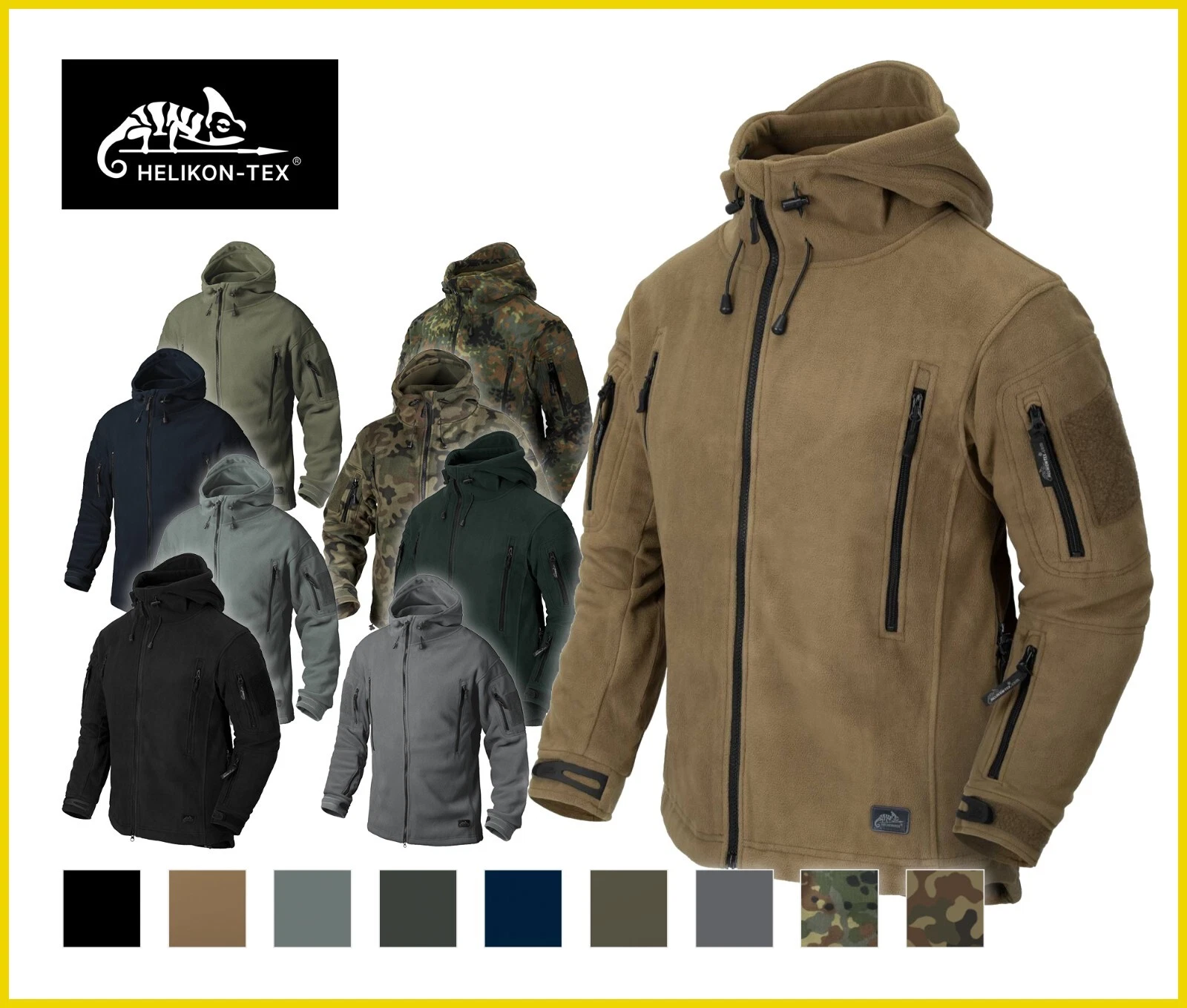 Helikon-tex PATRIOT Double Fleece jacket Combat Hooded Warm Outdoor Tactical
Opens in a new window o