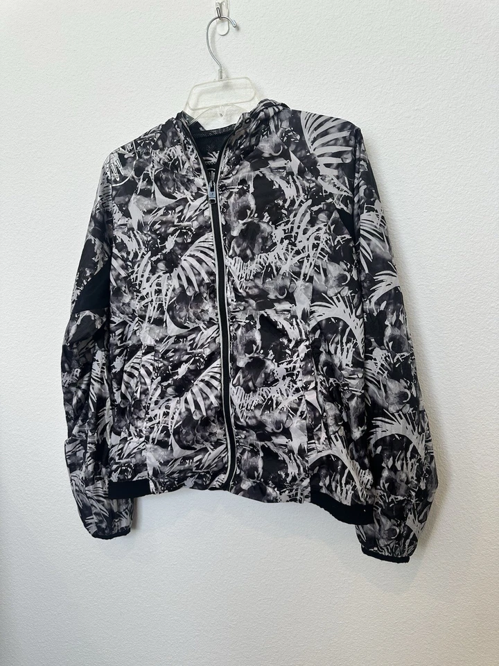 Body Glove Hombre Empacable Cortavientos con Capucha Blanco y Negro Mediano Foto 3 de 4