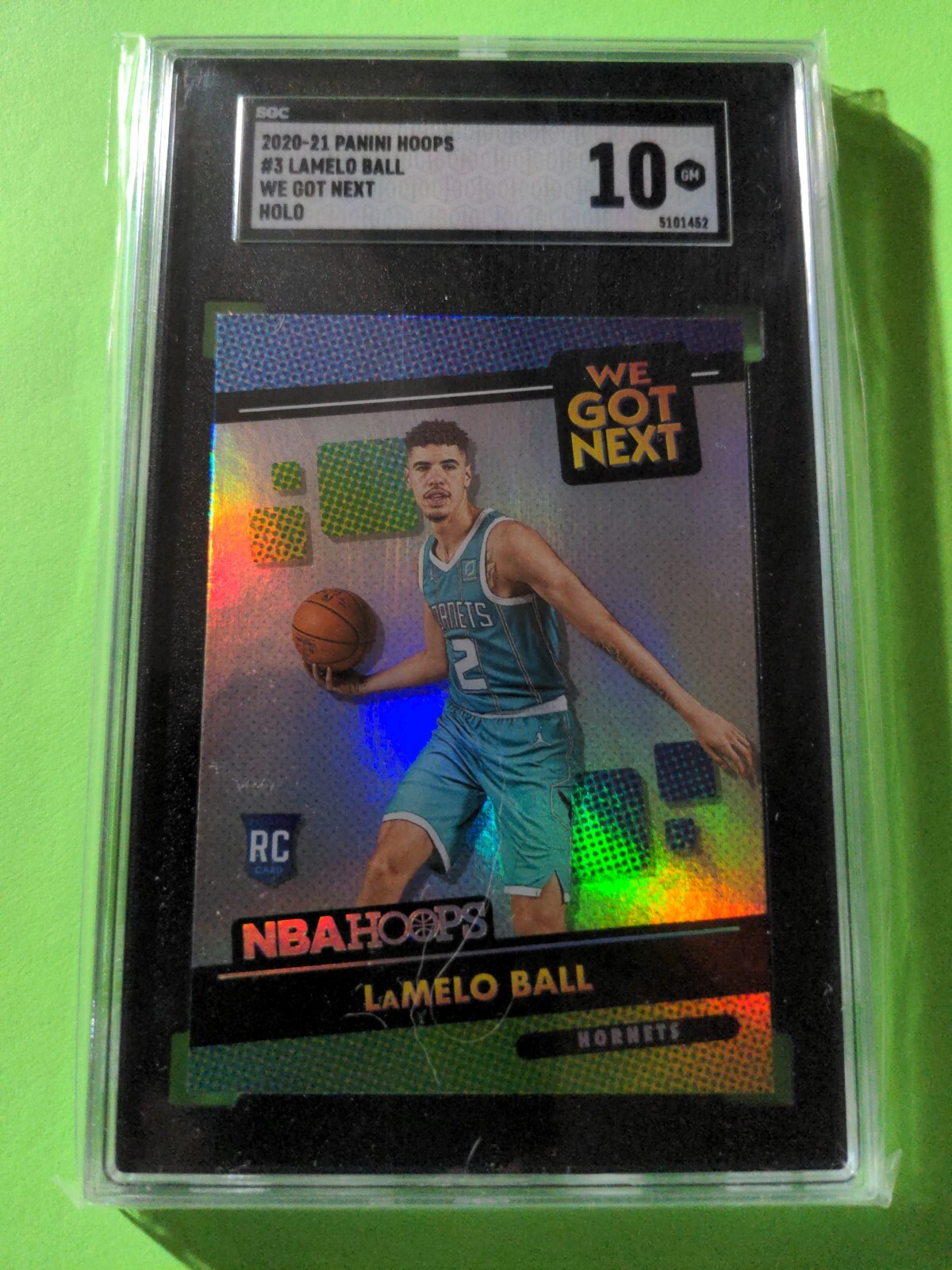 2020 Hoops LaMelo Ball RC SGC 10 Holo We Got Next #3 Hornets