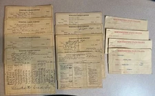 Lot of 8 1940s Report Cards from Webster Parish Schools Springhill LA Louisiana