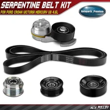 5x Serpentine Belt Drive Component Kit for Ford Crown Victoria Mercury V8 4.6L