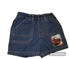Faded Glory Baby 0-3 Months Dark Wash Denim Car Pocket Shorts VTG 1990's New