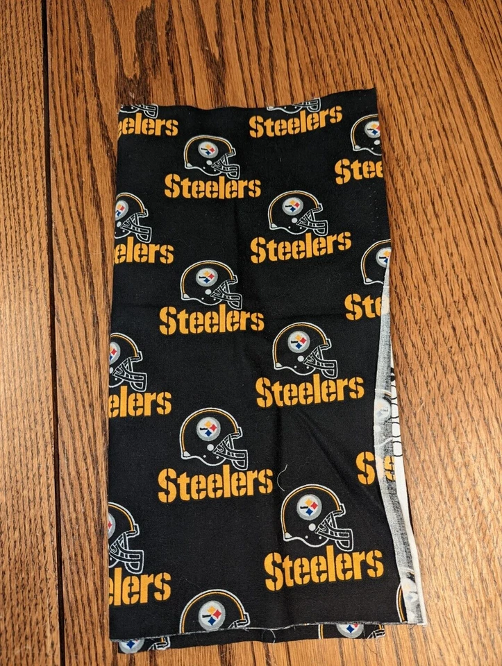 Cotton NFL Steelers football Print Cotton Fabric 14" x 55" Pittsburg Stiller - Image 3 of 4