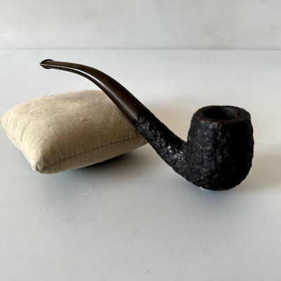 Vintage Capitol Bruyere Bent Rusticated Pfeife 6001 Estate Briar Tabak Rauchen