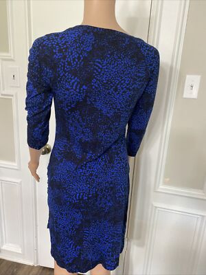 express Jnior Dress Black/blue short scrunch dress Small | eBay