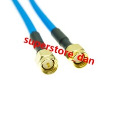 SMA Male to SMA Male Connector Plug Lot RF Pigtail RG402 0.141" Blue Cable
