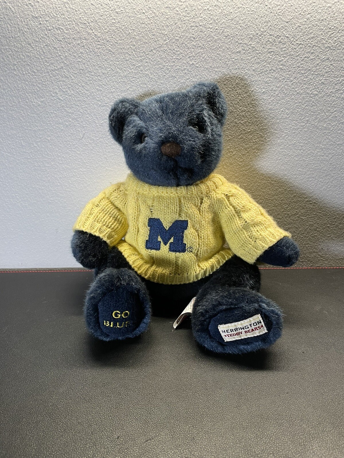 MICHIGAN WOLVERINES STUFFED PLUSH TEDDY BEAR W/ SWEATER 13
