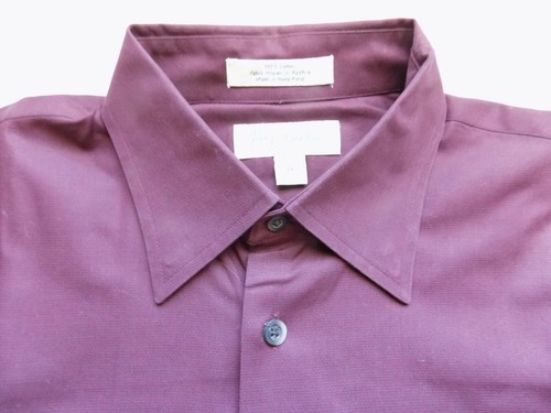 JOHN W NORDSTROM Dress Shirt Dark Red Size MEDIUM Cotton Solid Color - Picture 6 of 9