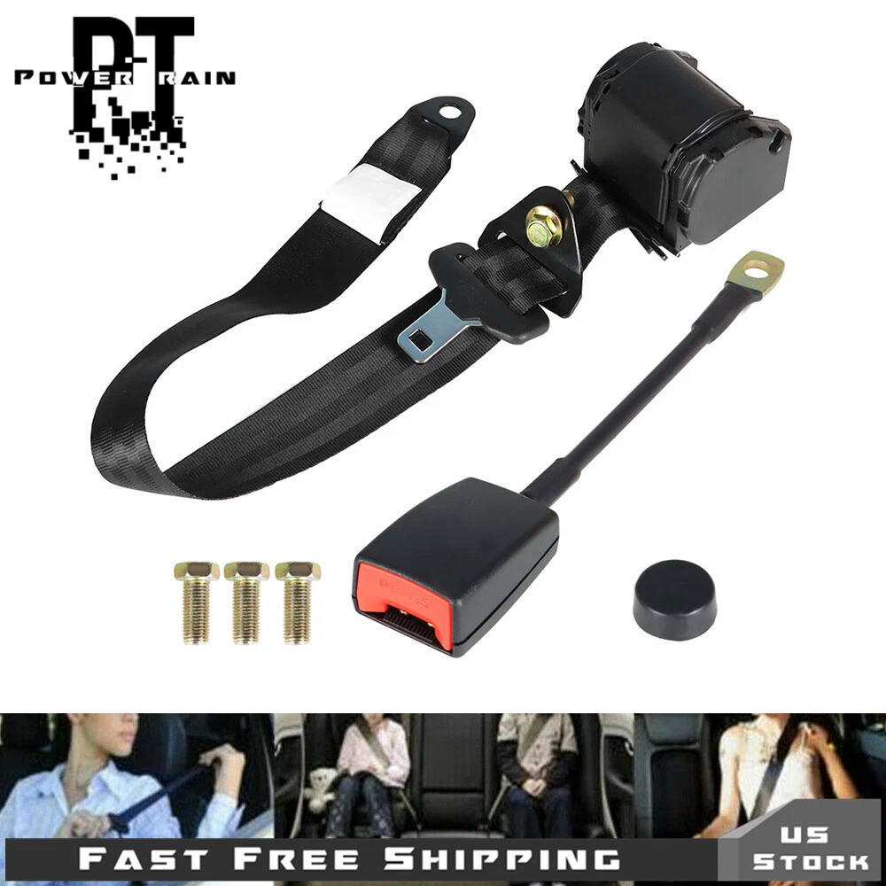 Universal 3 point top retractable seat belts