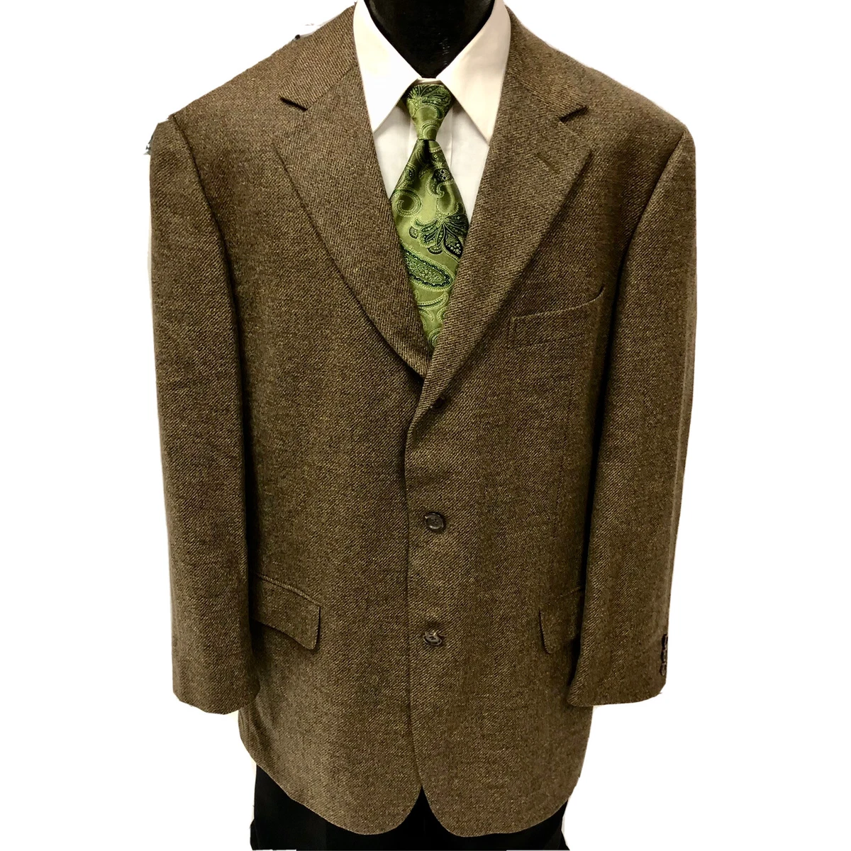 Check Cashmere Tweed High Armhole Sport Coat