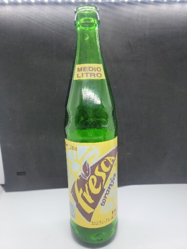 2002 Fresca Toronja Green Glass Empty Bottle Mexico 500 ml No Cap