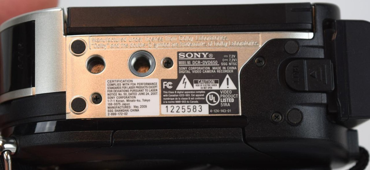 Sony Hybrid 60x Zeiss Optical Zoom Handycam Untested For Parts