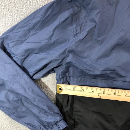 Volcom Jacket Youth Large Blue Black Hooded Water Resistant Pullover Windbreaker - Picture 2 of 16