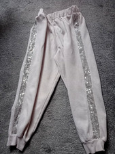 RIVER ISLAND Girl's  Sequined Joggers (Age 11/12 years) Ivory (Description Below
