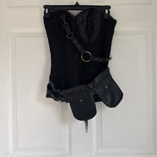 Charmian Corset Steampunk Spiral Steel Boned Vintage Retro Corset Top Bustier