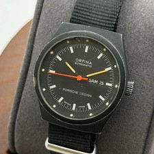 Orologio da polso Orfina Porsche Design automatico nero, usato, raro dal Giappone