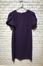 NEW$99, Calvin Klein, Size:14W, Purple Short Sleeve Midi Dress, Back Zipper