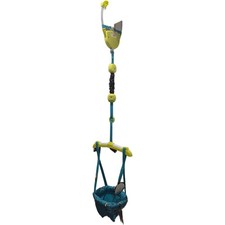 Bright Starts Door Jumper Teal Lime Green Portable Baby Exerciser Activity Seat