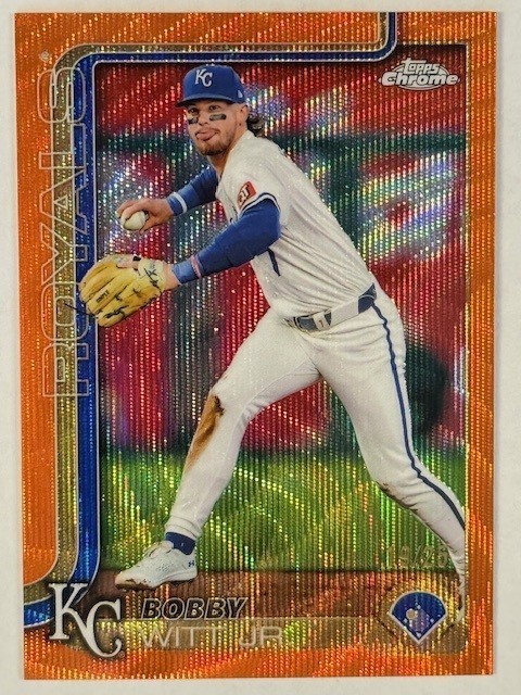 🔥  Bobby Witt Jr. Orange Wave Refractor #/25 #93 Royals 2025 Topps Chrome Rare