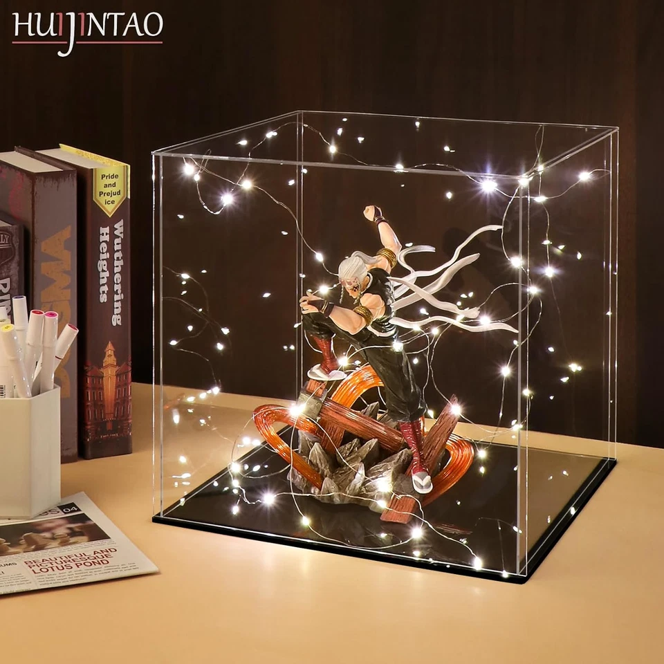 Vetrina in Acrilico Trasparente, Teca Plexiglass Contenitori Cubo Scatola Vetrin - Immagine 3 di 4