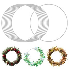 10 Inch Metal Hoops for Crafts, 10 PCS Dream Catcher Rings Silver Metal Macra...