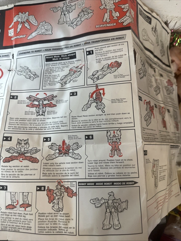 transformers robots in disguise RID mirage gt scavenger nightcruz Instructions - Image 3 of 4