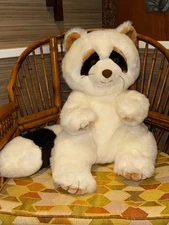 LARGE 1985 Etone White Albino Plush Raccoon EC - 16"